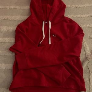 tommy hilfiger crop-hooded sweatshirt